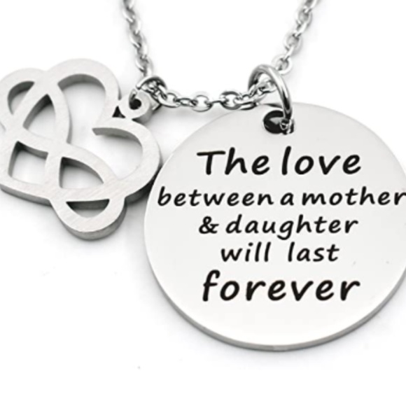 Infinity Love Heart Pendant Mom Necklace - Picture 2 of 4